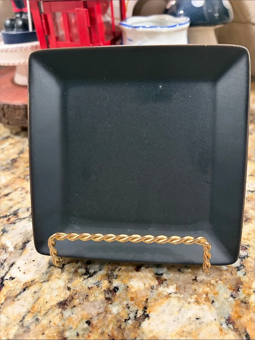 Black Matte Stoneware Appetizer Plates - Set of 8
